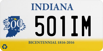 IN license plate 501IM