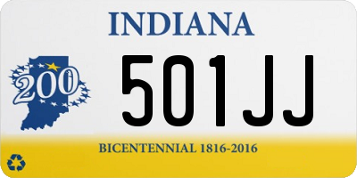 IN license plate 501JJ