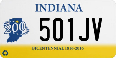 IN license plate 501JV