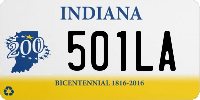 IN license plate 501LA