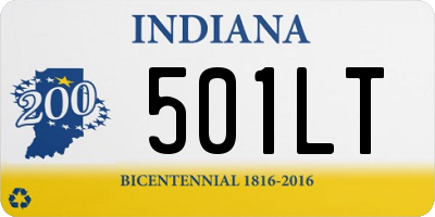 IN license plate 501LT