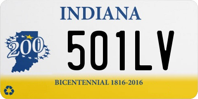 IN license plate 501LV