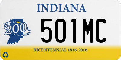 IN license plate 501MC