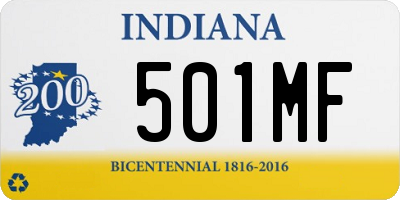 IN license plate 501MF