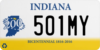 IN license plate 501MY