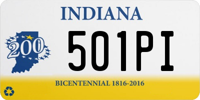 IN license plate 501PI