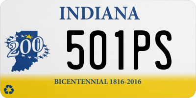 IN license plate 501PS