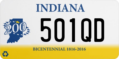 IN license plate 501QD