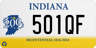 IN license plate 501QF