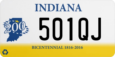 IN license plate 501QJ