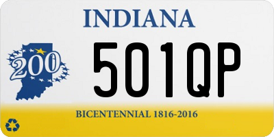 IN license plate 501QP