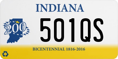 IN license plate 501QS