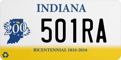 IN license plate 501RA