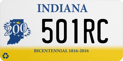 IN license plate 501RC