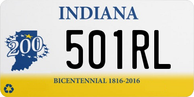 IN license plate 501RL