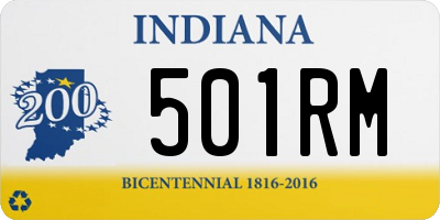 IN license plate 501RM