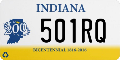 IN license plate 501RQ