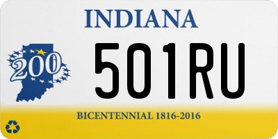 IN license plate 501RU