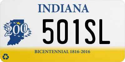 IN license plate 501SL