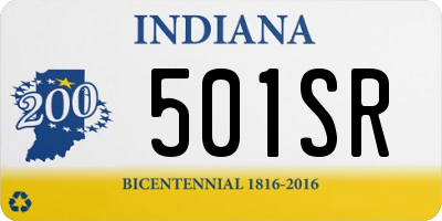 IN license plate 501SR