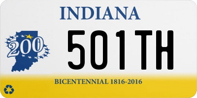 IN license plate 501TH