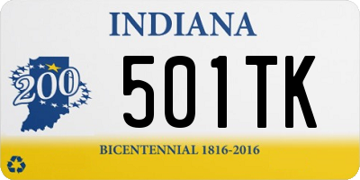 IN license plate 501TK