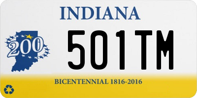 IN license plate 501TM