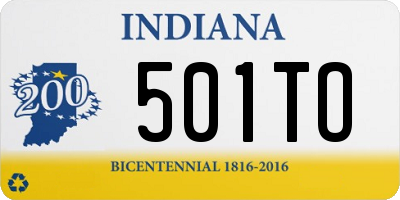 IN license plate 501TO