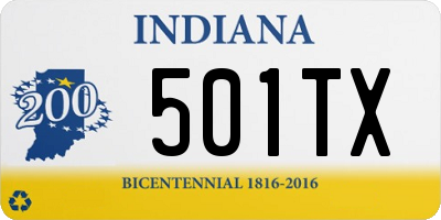 IN license plate 501TX