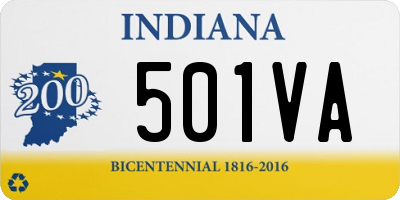 IN license plate 501VA