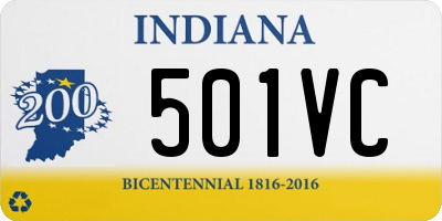 IN license plate 501VC