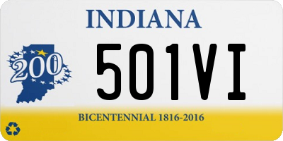 IN license plate 501VI