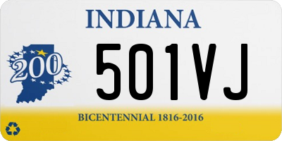 IN license plate 501VJ