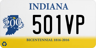 IN license plate 501VP