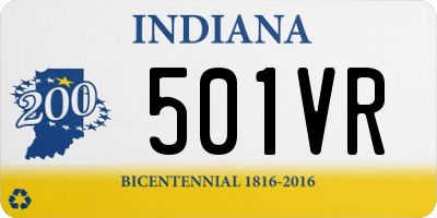 IN license plate 501VR