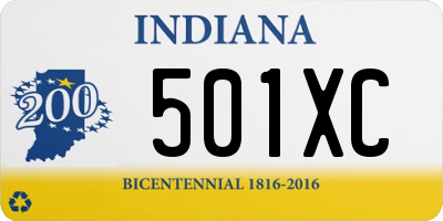 IN license plate 501XC