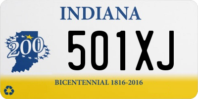 IN license plate 501XJ