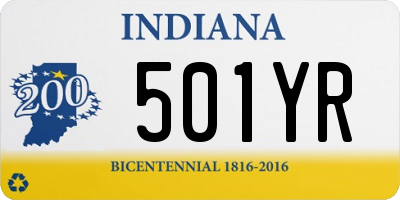 IN license plate 501YR
