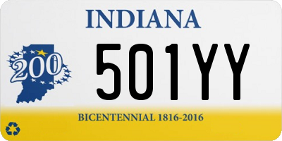 IN license plate 501YY