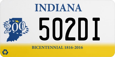 IN license plate 502DI