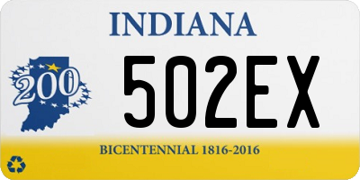 IN license plate 502EX