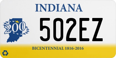 IN license plate 502EZ