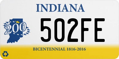 IN license plate 502FE