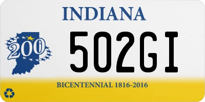 IN license plate 502GI