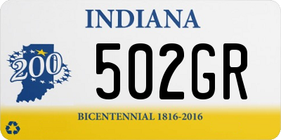 IN license plate 502GR