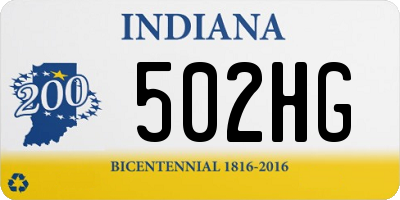 IN license plate 502HG