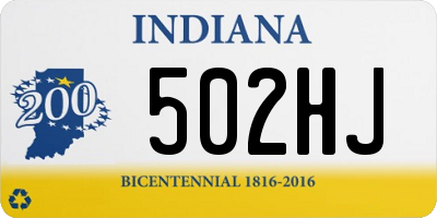 IN license plate 502HJ