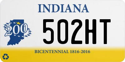 IN license plate 502HT