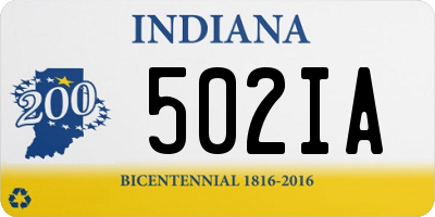 IN license plate 502IA