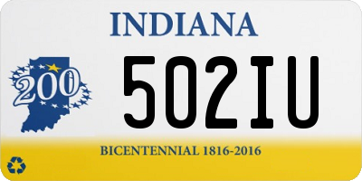 IN license plate 502IU